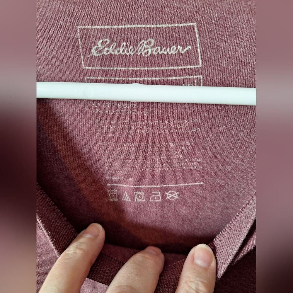 Eddie Bauer Mens Short Sleeve Shirt Camper RV‎ Seattle Washington Born to Roam L - Picture 3 of 6